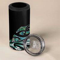Maori Matariki - Manaia 4 in 1 Can Cooler Tumbler Emerald Paua Shell