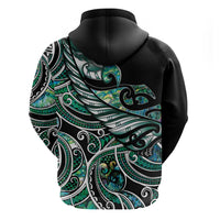 Maori Matariki - Manaia Hoodie Emerald Paua Shell