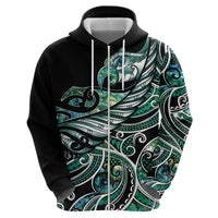 Maori Matariki - Manaia Hoodie Emerald Paua Shell