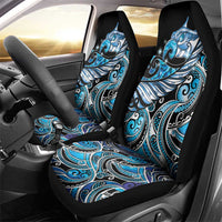 Maori Matariki - Manaia Car Seat Cover Galaxy Blue Paua Shell