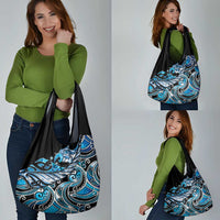 Maori Matariki - Manaia Grocery Bag Galaxy Blue Paua Shell