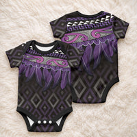Aotearoa Maori Ngati Porou Iwi Baby Onesie Korowai Tukutuku Kaokao Motifs