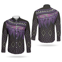 Aotearoa Maori Ngati Porou Iwi Couples Matching Tank Maxi Dress and Long Sleeve Button Shirt Korowai Tukutuku Kaokao Motifs