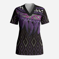 Aotearoa Maori Ngati Porou Iwi Scrub Top Korowai Tukutuku Kaokao Motifs