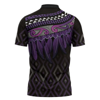 Aotearoa Maori Ngati Porou Iwi Zipper Polo Shirt Korowai Tukutuku Kaokao Motifs