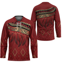 Aotearoa Maori Waikato Tainui Iwi Hockey Jersey Korowai Tukutuku Kaokao Motifs