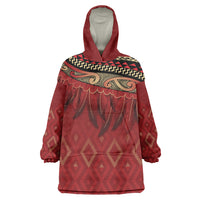 Aotearoa Maori Waikato Tainui Iwi Wearable Blanket Hoodie Korowai Tukutuku Kaokao Motifs