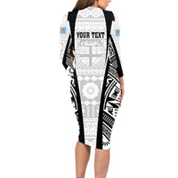 personalised-fiji-rugby-long-sleeve-bodycon-dress-2023-world-cup-history-makers-white-ver