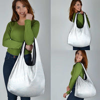 White Sunday Grocery Bag Plumeria Tatau Mix Tapa