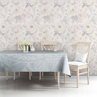 White Sunday Tablecloth Plumeria Tatau Mix Tapa