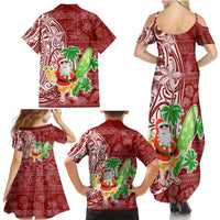 Hawaii Christmas Mele Kalikimaka Family Matching Summer Maxi Dress and Hawaiian Shirt Santa Claus LT7 - Polynesian Pride