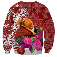 Papua New Guinea Christmas Sweatshirt Bird-of-Paradise Special LT7 - Polynesian Pride
