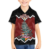 Personalised New Zealand Christmas Hawaiian Shirt Xmas Fern and Kiwi Birds