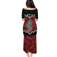 Personalised New Zealand Christmas Puletasi Xmas Fern and Kiwi Birds