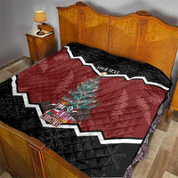 Personalised New Zealand Christmas Quilt Xmas Fern and Kiwi Birds