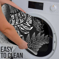 Aotearoa Personalized Lawn Bowls Maori Bathroom Set New Zealand Black Tribal Silver Fern - Polynesian Pride