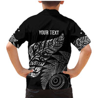 Aotearoa Personalized Lawn Bowls Maori Family Matching Mermaid Dress and Hawaiian Shirt New Zealand Black Tribal Silver Fern LT7 - Polynesian Pride