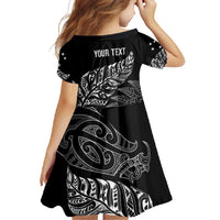 Aotearoa Personalized Lawn Bowls Maori Family Matching Off Shoulder Maxi Dress and Hawaiian Shirt New Zealand Black Tribal Silver Fern LT7 - Polynesian Pride