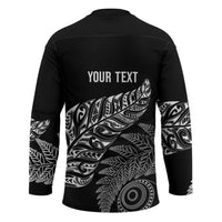 Aotearoa Personalized Lawn Bowls Maori Hockey Jersey New Zealand Black Tribal Silver Fern - Polynesian Pride