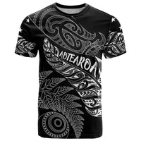 Aotearoa Personalized Lawn Bowls Maori T Shirt New Zealand Black Tribal Silver Fern - Polynesian Pride