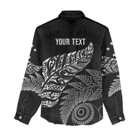 Aotearoa Personalized Lawn Bowls Maori Women Casual Shirt New Zealand Black Tribal Silver Fern - Polynesian Pride