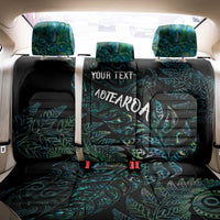 Aotearoa Personalized Lawn Bowls Maori Back Car Seat Cover New Zealand Paua Shell Tribal Silver Fern - Polynesian Pride