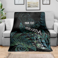 Aotearoa Personalized Lawn Bowls Maori Blanket New Zealand Paua Shell Tribal Silver Fern - Polynesian Pride