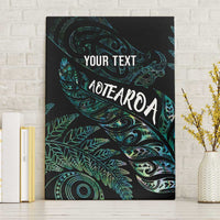 Aotearoa Personalized Lawn Bowls Maori Canvas Wall Art New Zealand Paua Shell Tribal Silver Fern - Polynesian Pride