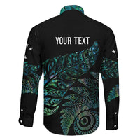Aotearoa Personalized Lawn Bowls Maori Family Matching Long Sleeve Bodycon Dress and Hawaiian Shirt New Zealand Paua Shell Tribal Silver Fern LT7 - Polynesian Pride
