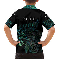 Aotearoa Personalized Lawn Bowls Maori Family Matching Off Shoulder Short Dress and Hawaiian Shirt New Zealand Paua Shell Tribal Silver Fern LT7 - Polynesian Pride