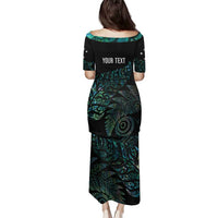 Aotearoa Personalized Lawn Bowls Maori Family Matching Puletasi and Hawaiian Shirt New Zealand Paua Shell Tribal Silver Fern - Polynesian Pride