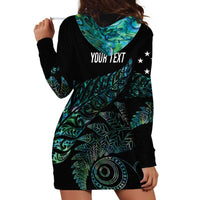 Aotearoa Personalized Lawn Bowls Maori Hoodie Dress New Zealand Paua Shell Tribal Silver Fern - Polynesian Pride