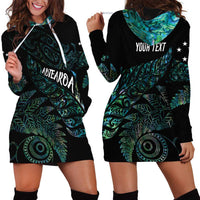 Aotearoa Personalized Lawn Bowls Maori Hoodie Dress New Zealand Paua Shell Tribal Silver Fern - Polynesian Pride