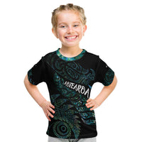 Aotearoa Personalized Lawn Bowls Maori Kid T Shirt New Zealand Paua Shell Tribal Silver Fern - Polynesian Pride