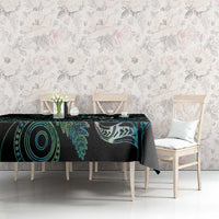 Aotearoa Personalized Lawn Bowls Maori Tablecloth New Zealand Paua Shell Tribal Silver Fern - Polynesian Pride
