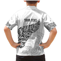 Aotearoa Personalized Lawn Bowls Maori Family Matching Mermaid Dress and Hawaiian Shirt New Zealand White Tribal Silver Fern - Polynesian Pride