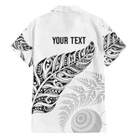 Aotearoa Personalized Lawn Bowls Maori Hawaiian Shirt New Zealand White Tribal Silver Fern - Polynesian Pride