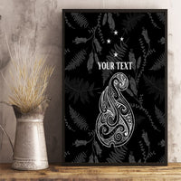 Personalised Maori Waitangi Canvas Wall Art New Zealand Silver Fern Mix Kowhai Flowers LT7 - Polynesian Pride