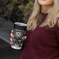 Personalised Taniko Motifs Aotearoa Tumbler Cup Waitangi Kowhaiwhai Kiwi - Mocha