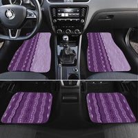 Vintage Violet Hawaiian Traditional Kapa Mix Flowers Lei Car Mats
