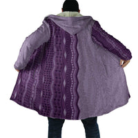 Vintage Violet Hawaiian Traditional Kapa Mix Flowers Lei Cloak