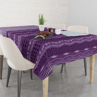 Vintage Violet Hawaiian Traditional Kapa Mix Flowers Lei Tablecloth