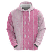 Vintage Pink Hawaiian Traditional Kapa Mix Flowers Lei Hoodie
