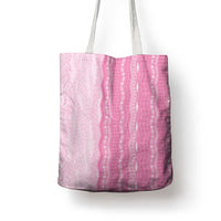 Vintage Pink Hawaiian Traditional Kapa Mix Flowers Lei Tote Bag