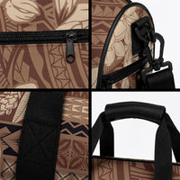 Samoa Women's Day Duffle Bag Tiale Flower Mix Siapo Tapa