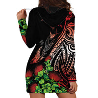 Aloha Hawaii Manta Rays Hoodie Dress Red Ohia Lehua