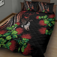 Aloha Hawaii Manta Rays Quilt Bed Set Red Ohia Lehua LT7 - Polynesian Pride
