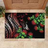 Aloha Hawaii Manta Rays Rubber Doormat Red Ohia Lehua