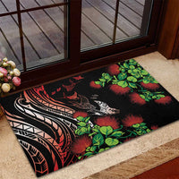 Aloha Hawaii Manta Rays Rubber Doormat Red Ohia Lehua