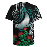 Aloha Hawaii Monk Seal Rugby Jersey Mix Ohia Lehua